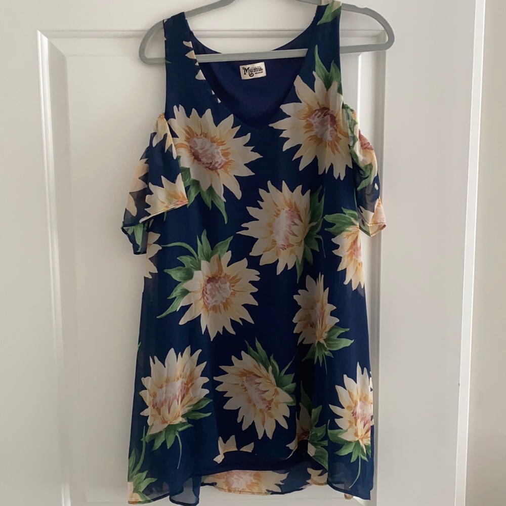 Show me your mumu sunflower cold shoulder dress